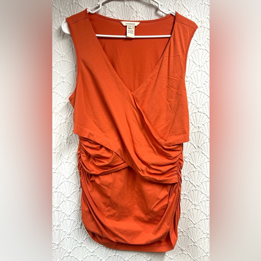 Sundance Vibrant Orange Cotton Blend Top